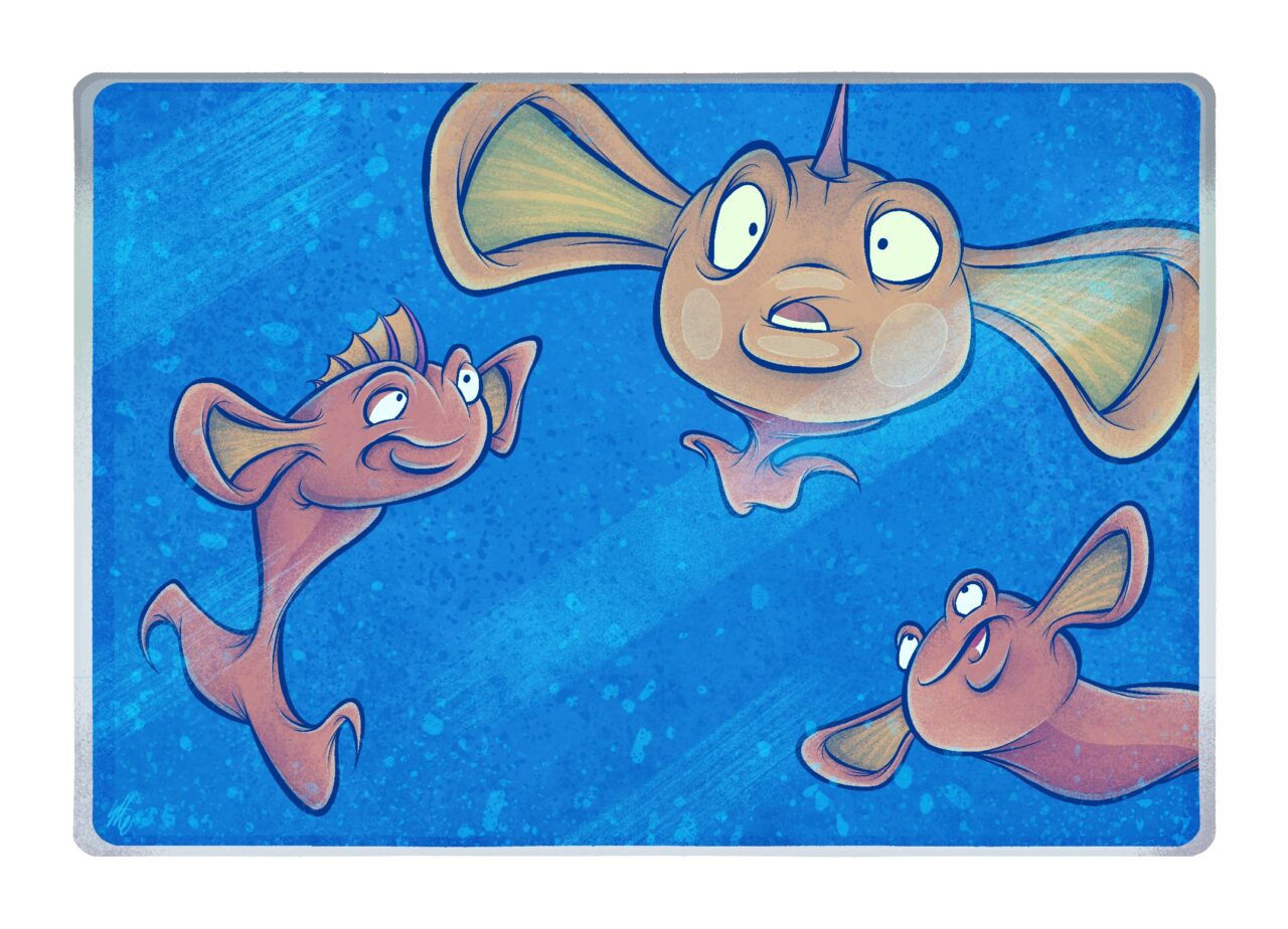 Original modular art print design and illustration from the Pocket Aquarium Series
