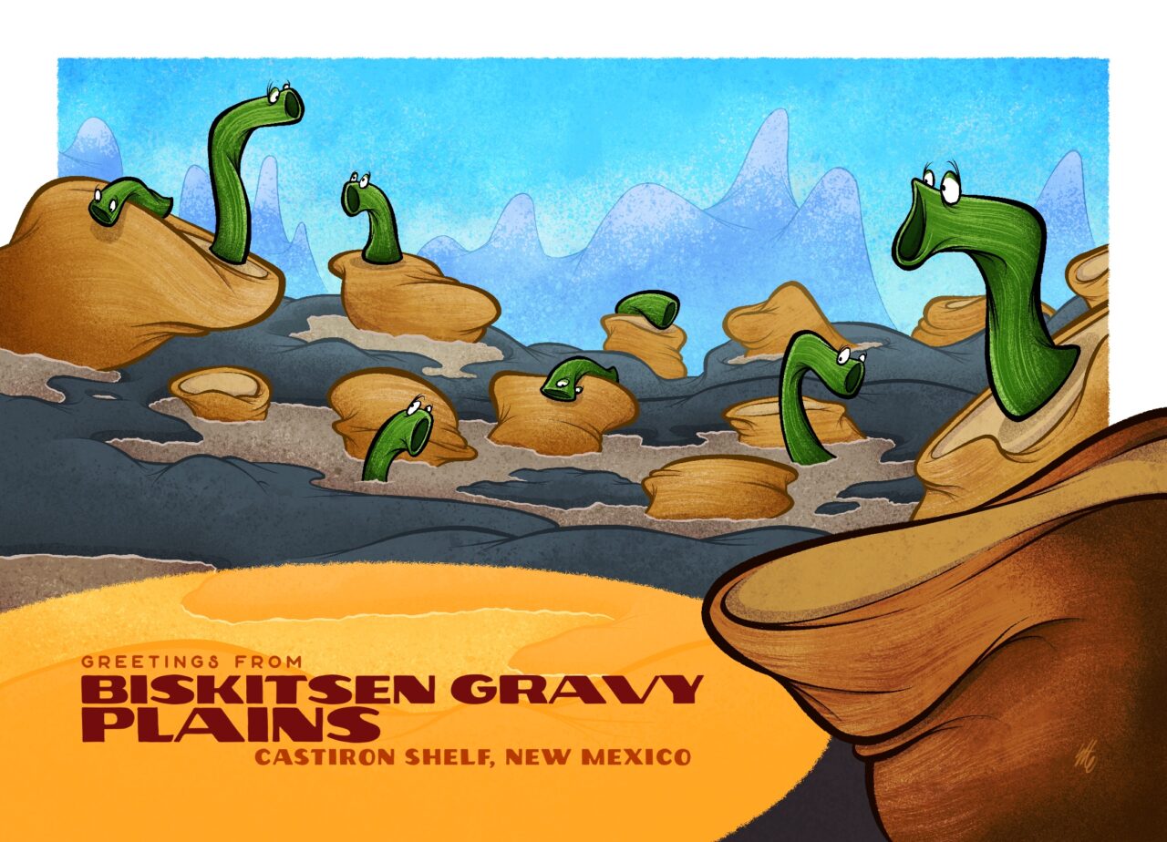 Original postcard design and illustration